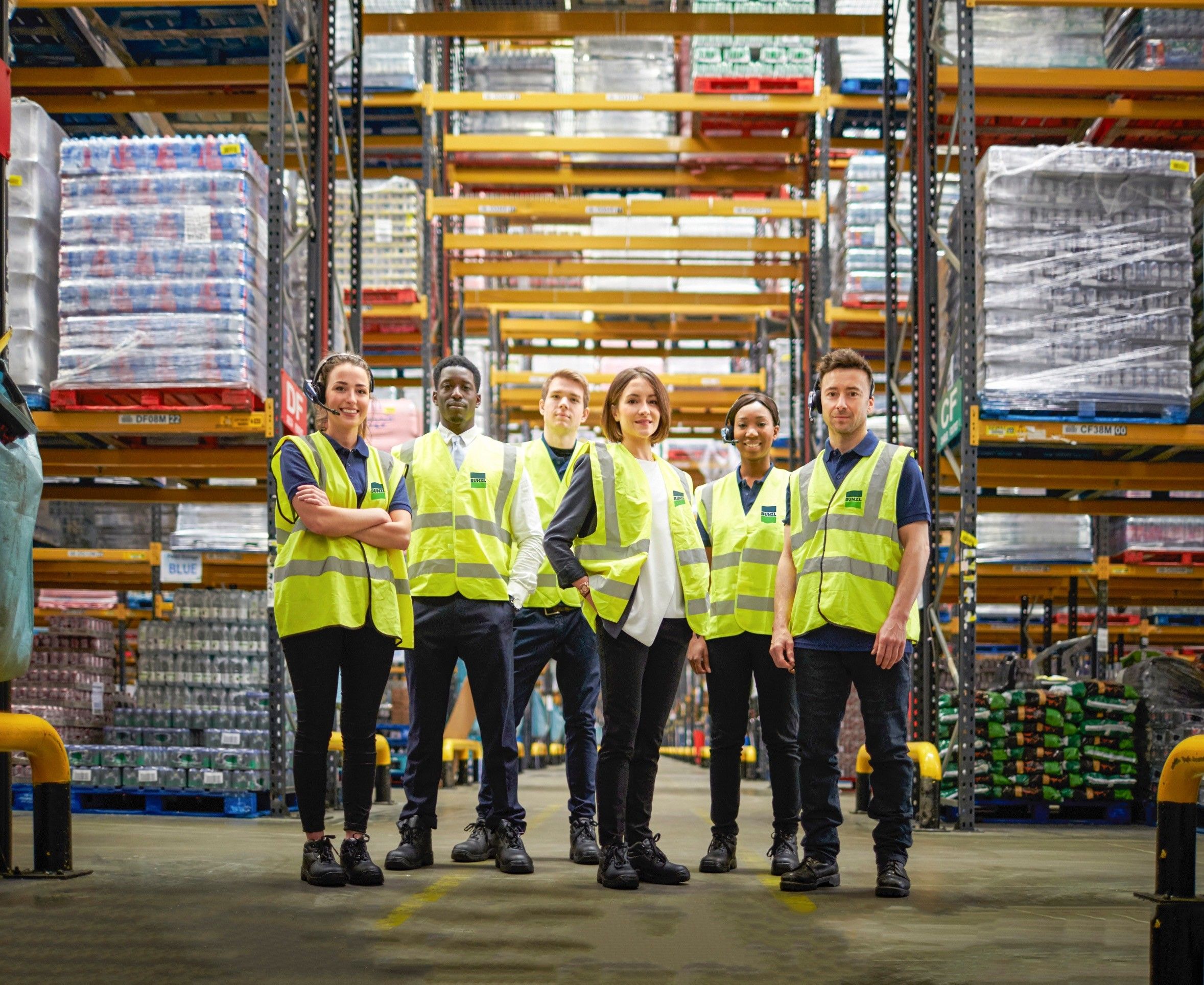 A Bunzl team in a warehouse