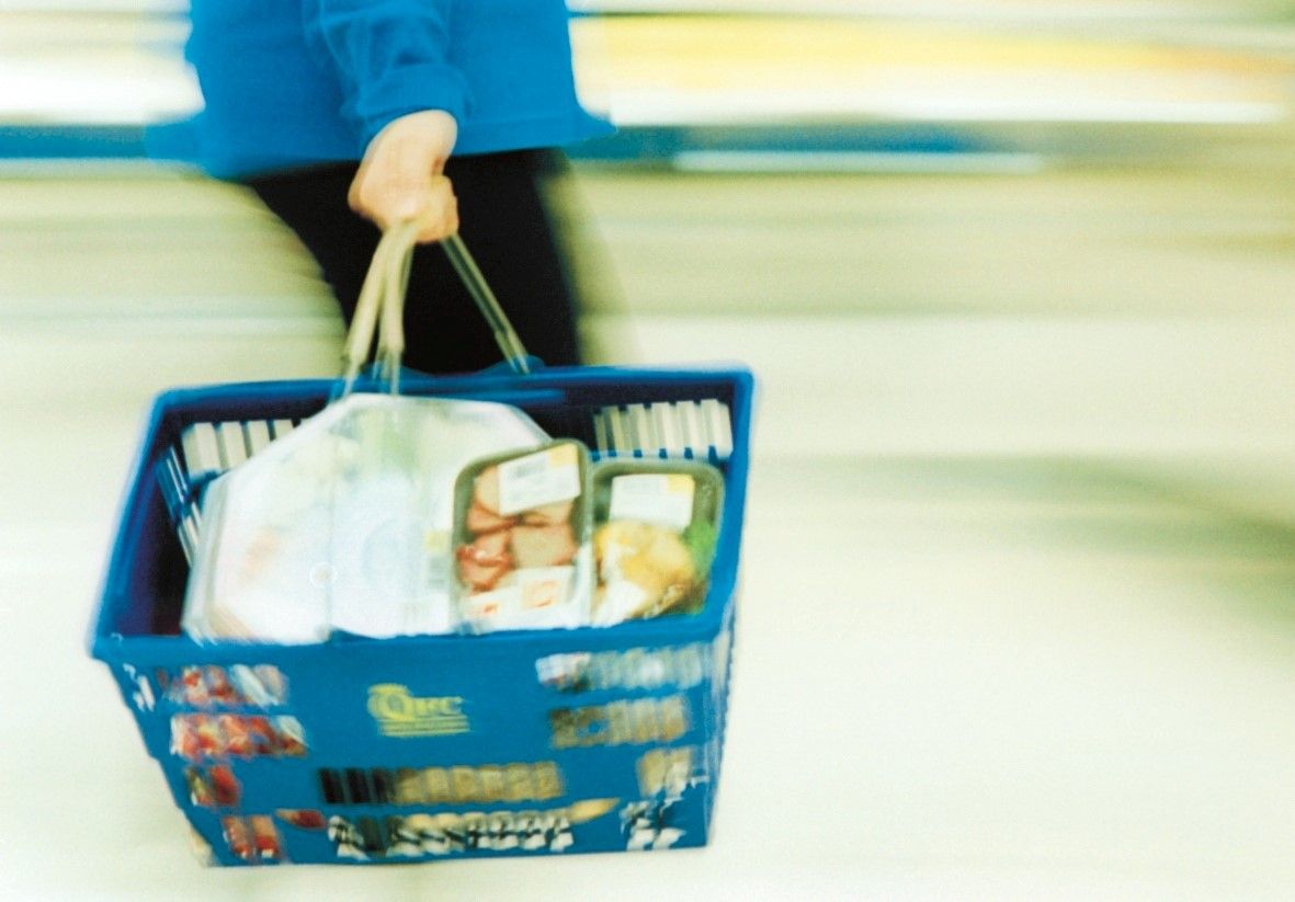 Panier d'achats alimentaires