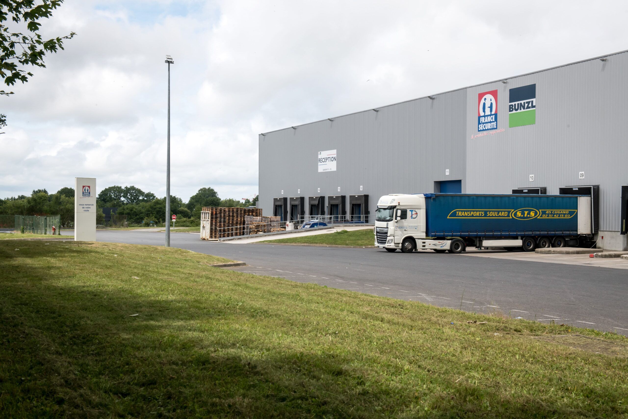 A lorry being loaded at the France Sécurité facility in Nantes, France